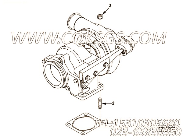 【涡轮增压器】康明斯CUMMINS柴油机的3537127 涡轮增压器