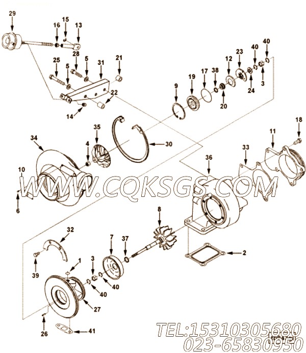 【涡轮增压器】康明斯CUMMINS柴油机的3538354 涡轮增压器