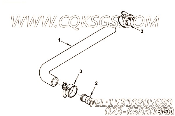 【软管】康明斯CUMMINS柴油机的3924190 软管