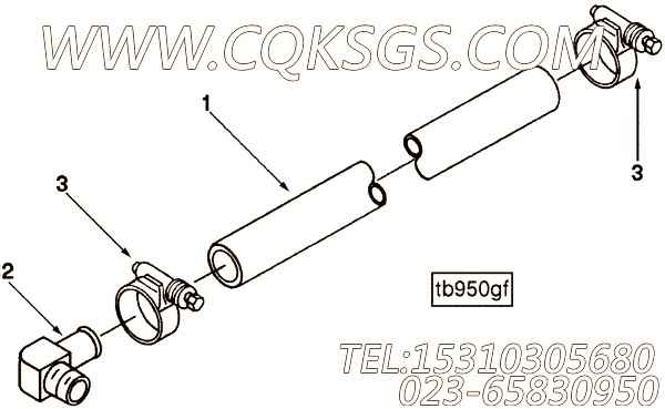 【软管】康明斯CUMMINS柴油机的3920715 软管