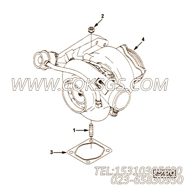 【涡轮增压器】康明斯CUMMINS柴油机的3919249 涡轮增压器