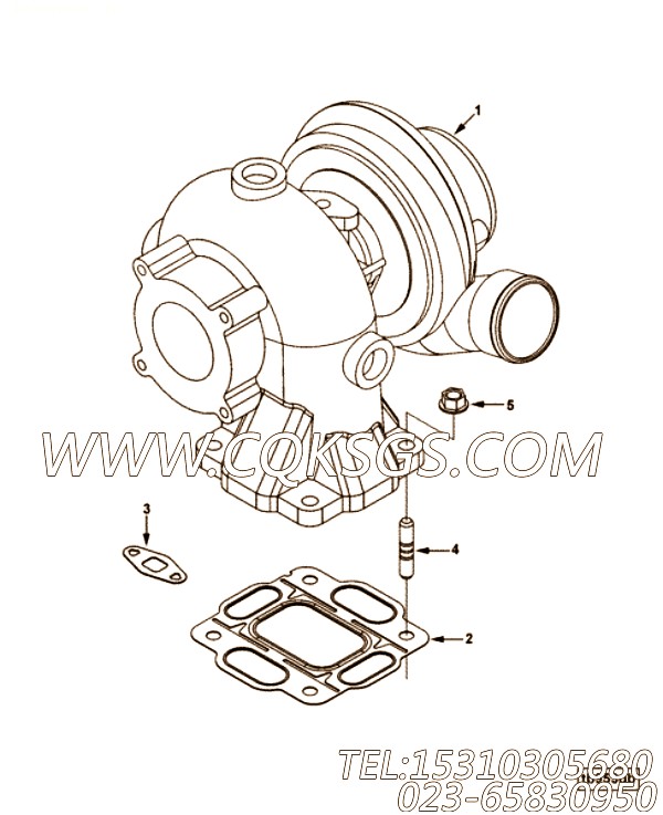 【涡轮增压器】康明斯CUMMINS柴油机的3538624 涡轮增压器