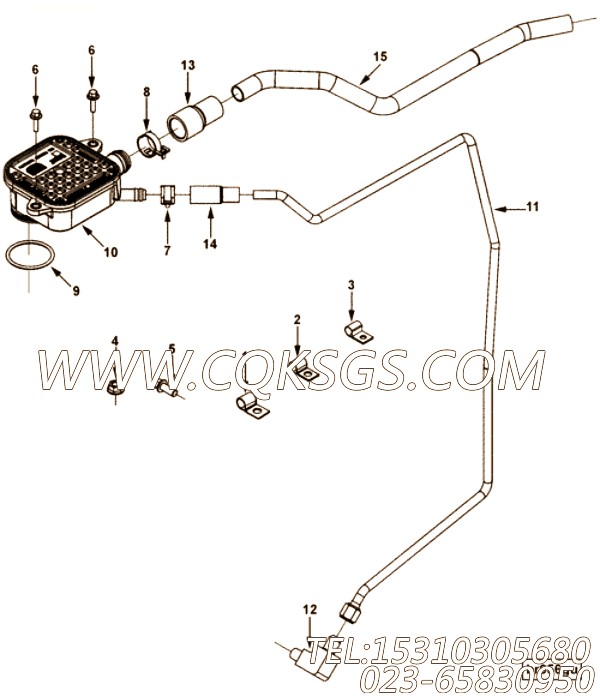 【换气管】康明斯CUMMINS柴油机的4935827 换气管