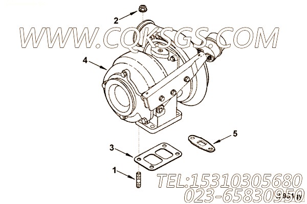 【涡轮增压器密封垫】康明斯CUMMINS柴油机的3788343 涡轮增压器密封垫
