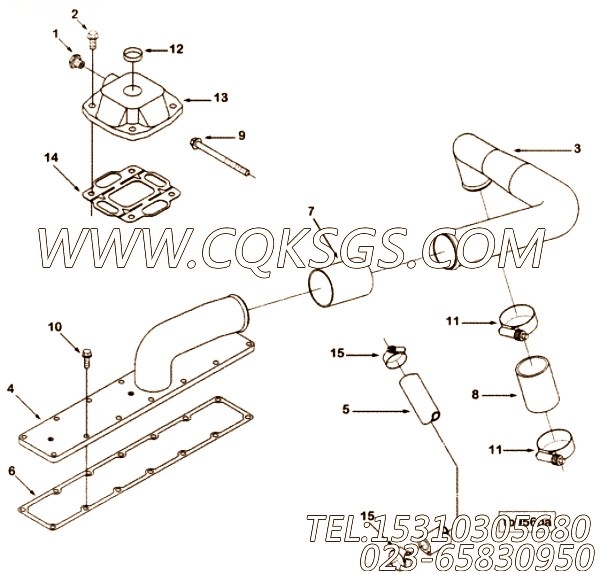 【进气歧管盖】康明斯CUMMINS柴油机的3910333 进气歧管盖