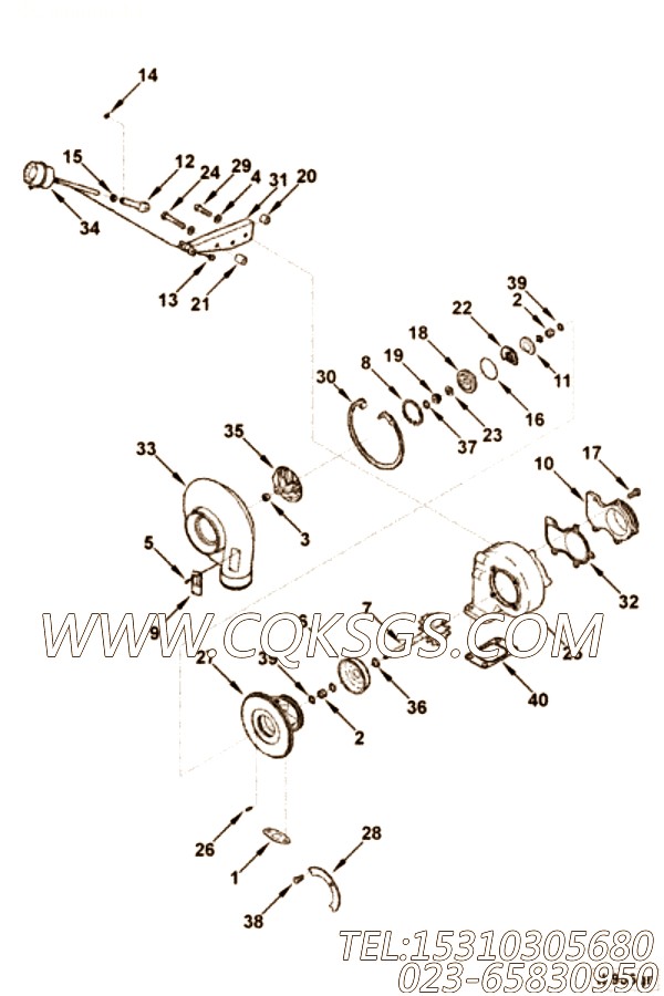 【涡轮增压器密封垫】康明斯CUMMINS柴油机的3709861 涡轮增压器密封垫