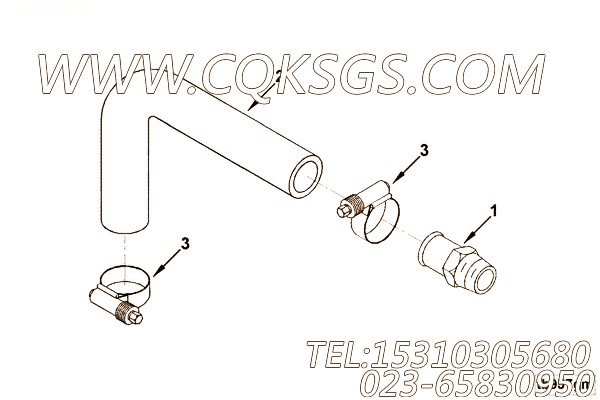 【肘管】康明斯CUMMINS柴油机的3282654 肘管