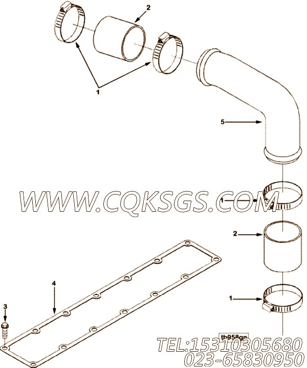 【空气管】康明斯CUMMINS柴油机的3931803 空气管