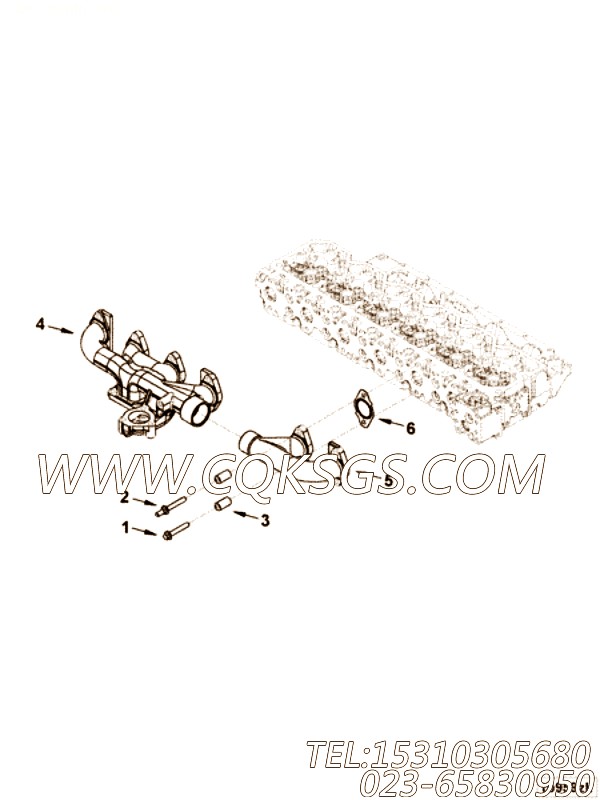 【排气岐管垫】康明斯CUMMINS柴油机的4893021 排气岐管垫