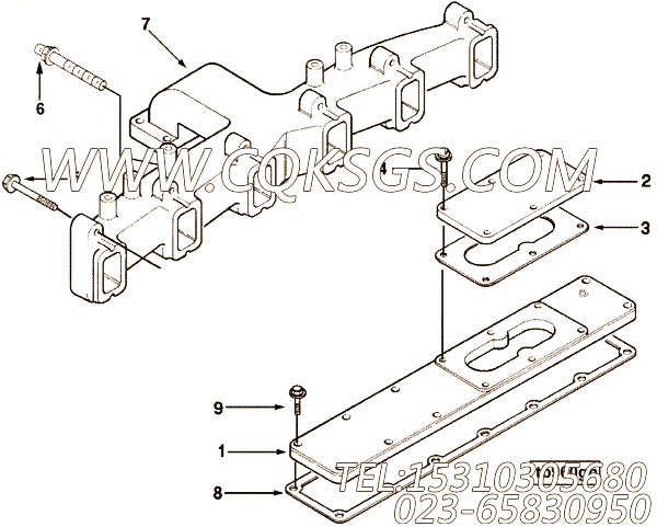 【进气歧管盖】康明斯CUMMINS柴油机的3276989 进气歧管盖