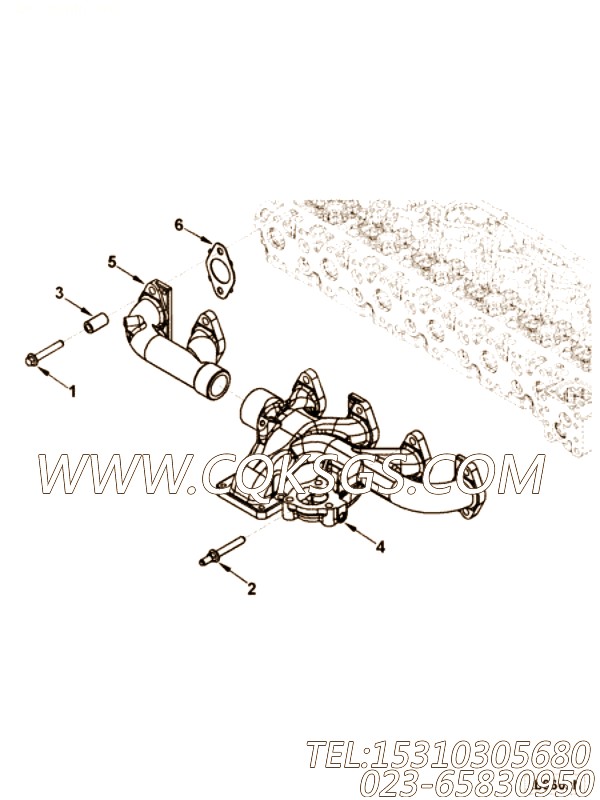 【排气歧管】康明斯CUMMINS柴油机的3955460 排气歧管