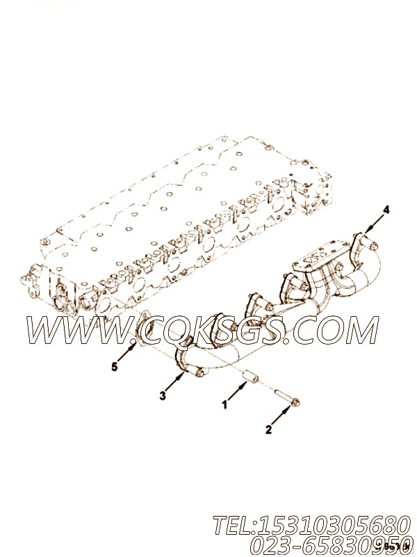 【排气歧管】康明斯CUMMINS柴油机的3943869 排气歧管