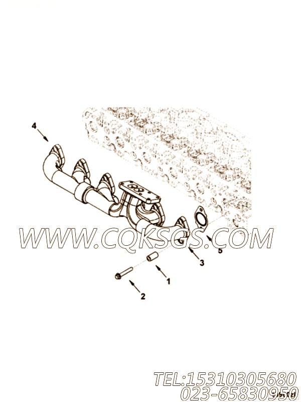【排气歧管】康明斯CUMMINS柴油机的3945189 排气歧管