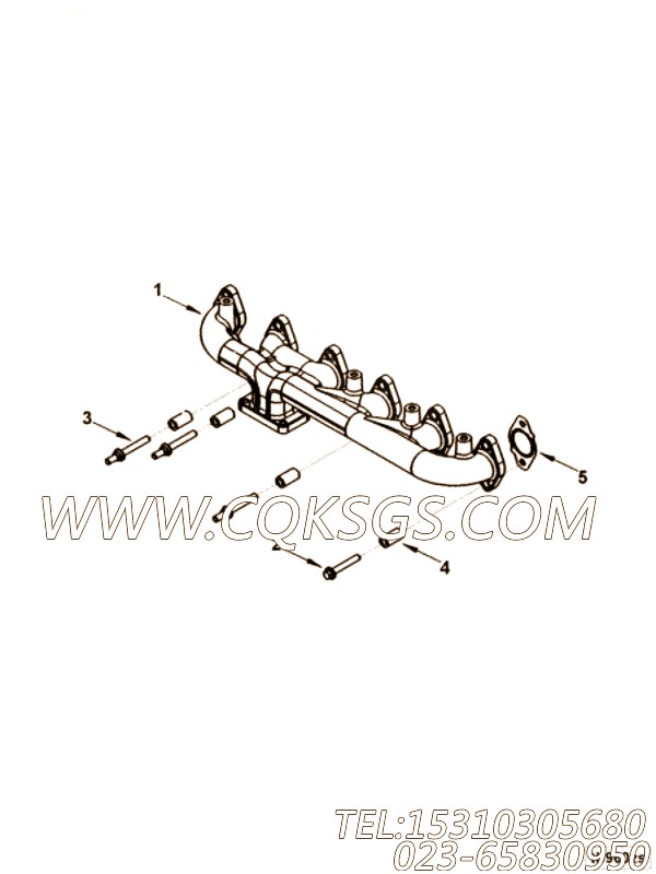 【排气歧管】康明斯CUMMINS柴油机的3977079 排气歧管