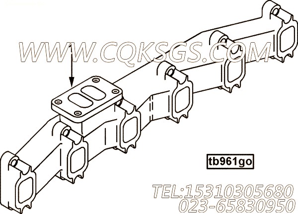 【排气歧管】康明斯CUMMINS柴油机的3284057 排气歧管