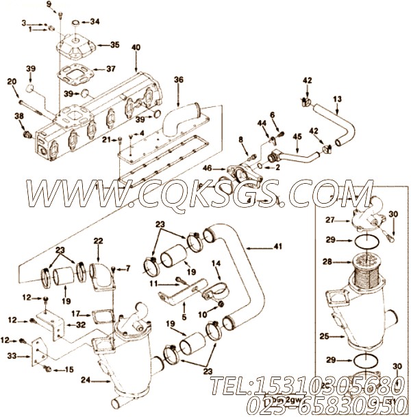 【保留钳】康明斯CUMMINS柴油机的3897037 保留钳