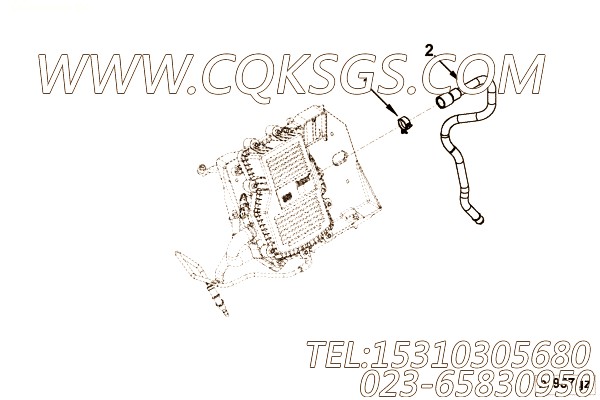 【换气管】康明斯CUMMINS柴油机的5257766 换气管