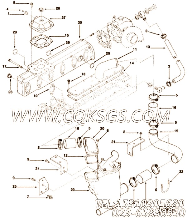 【中冷器】康明斯CUMMINS柴油机的3919855 中冷器