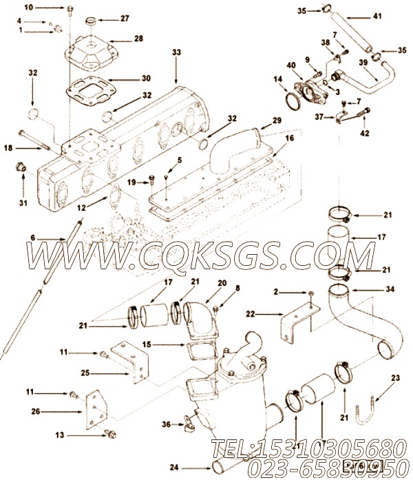 【软管】康明斯CUMMINS柴油机的3924947 软管