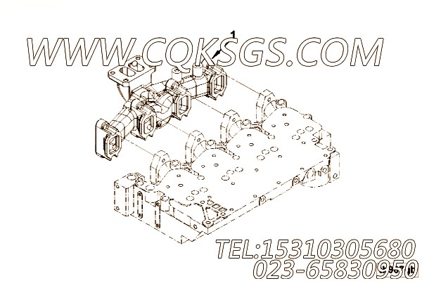 用于进口QSB3.9柴油机排气歧管