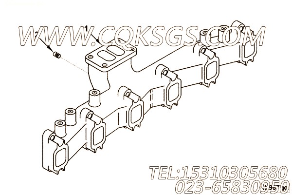 【排气歧管】康明斯CUMMINS柴油机的3863106 排气歧管