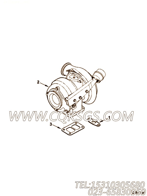 【涡轮增压器】康明斯CUMMINS柴油机的3802767 涡轮增压器