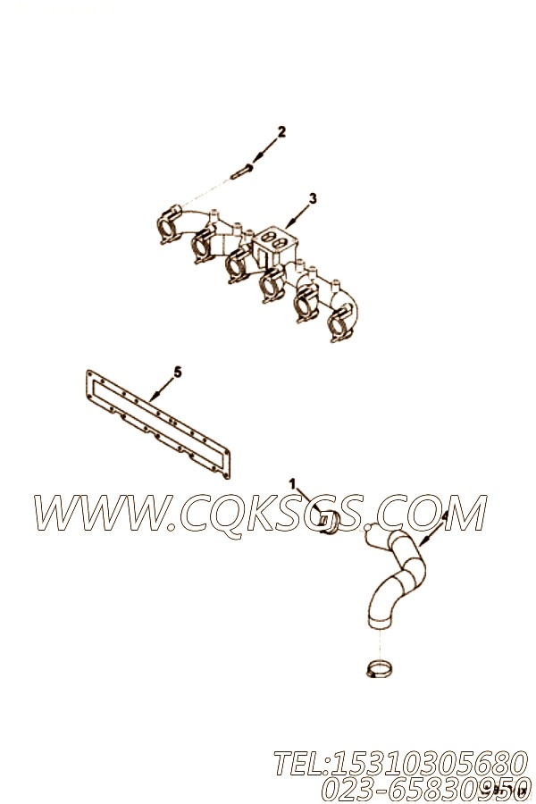【3932180】排气歧管 用在康明斯柴油机