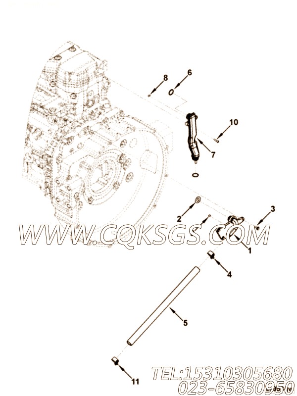 【软管】康明斯CUMMINS柴油机的3283563 软管