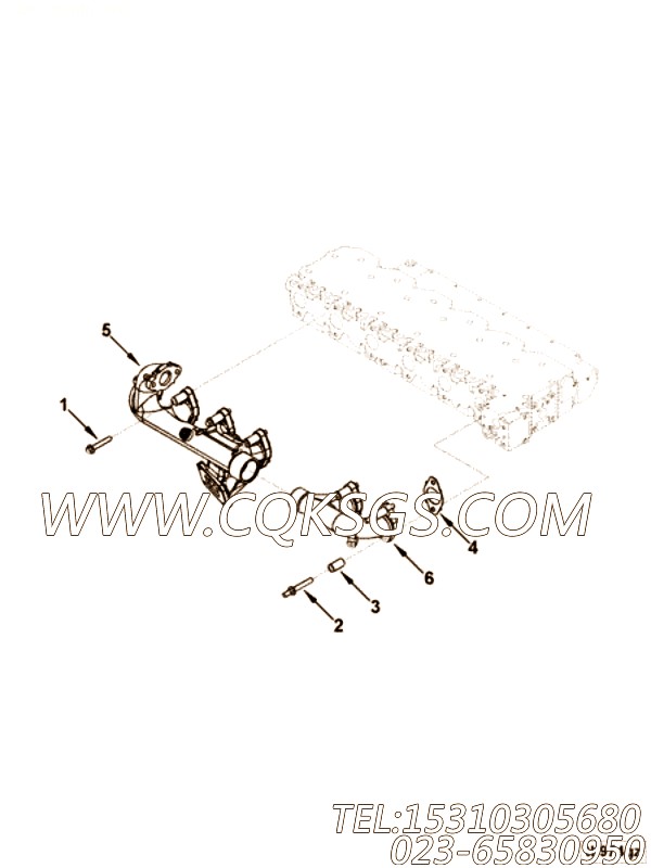 【排气歧管】康明斯CUMMINS柴油机的4937748 排气歧管
