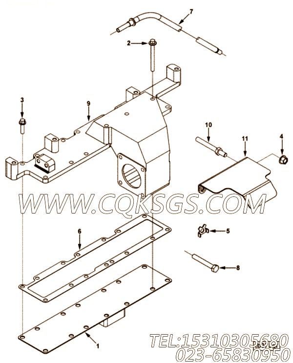 【油表管】康明斯CUMMINS柴油机的3921441 油表管