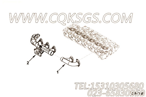 【排气歧管】康明斯CUMMINS柴油机的5266043 排气歧管