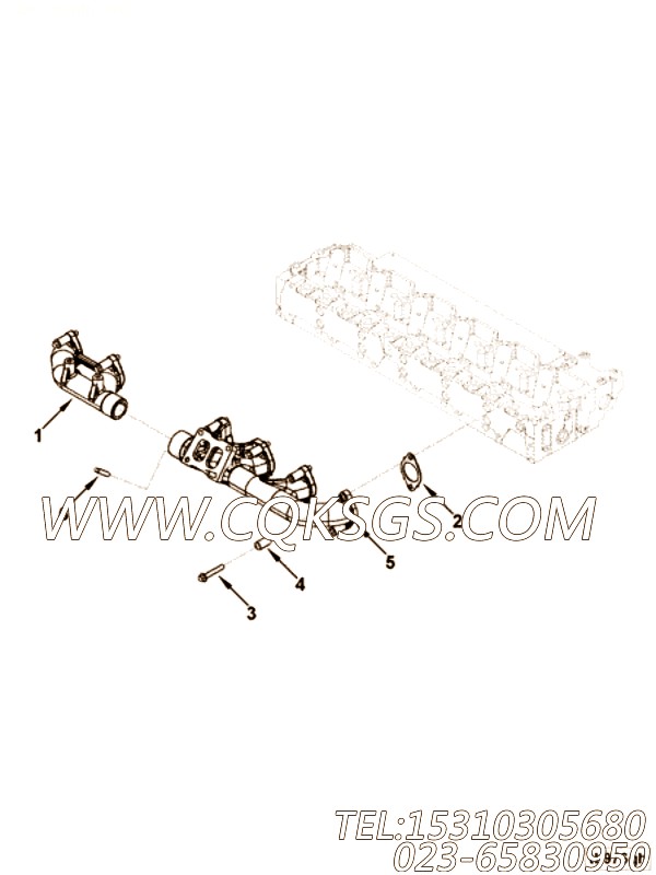 【排气歧管】康明斯CUMMINS柴油机的3968856 排气歧管