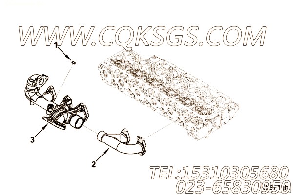 【排气歧管】康明斯CUMMINS柴油机的4947031 排气歧管