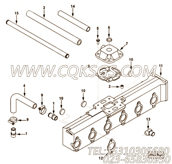 【肘管】康明斯CUMMINS柴油机的3897789 肘管