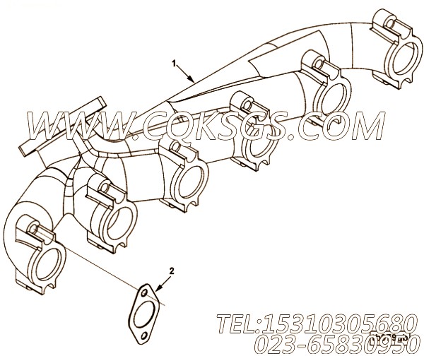 【排气歧管】康明斯CUMMINS柴油机的3978522 排气歧管
