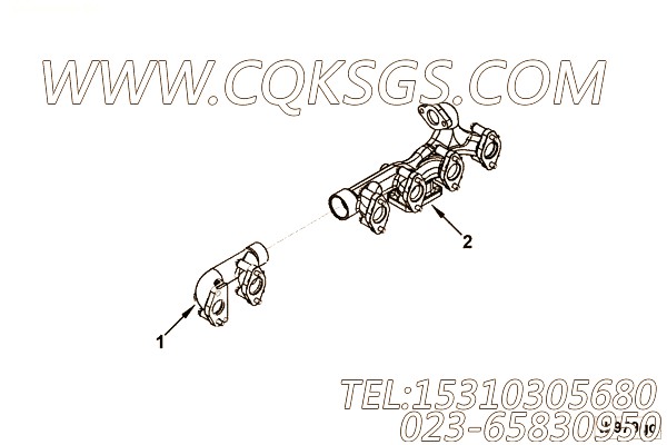 【排气歧管】康明斯CUMMINS柴油机的5266046 排气歧管