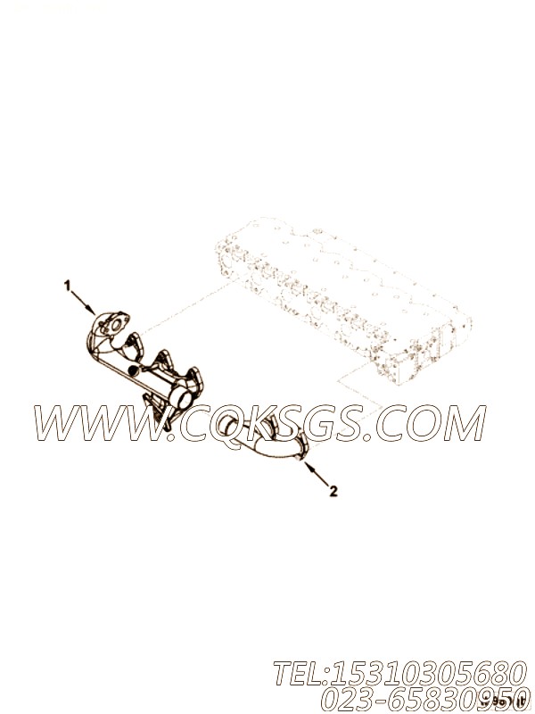 【排气歧管】康明斯CUMMINS柴油机的5261381 排气歧管