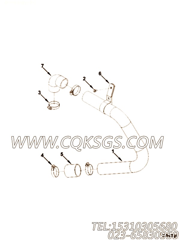 【管支撑】康明斯CUMMINS柴油机的4080640 管支撑