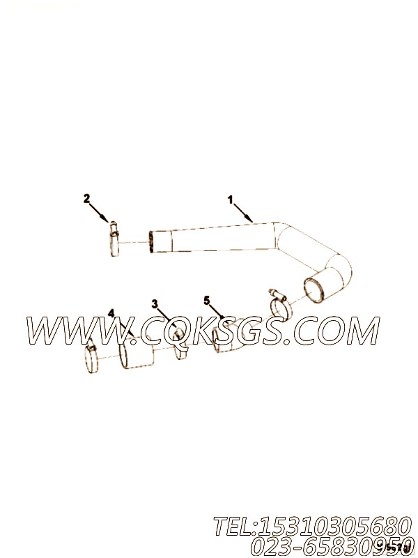 【进气管】康明斯CUMMINS柴油机的3935361 进气管