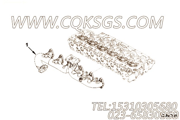 【排气歧管】康明斯CUMMINS柴油机的5263004 排气歧管