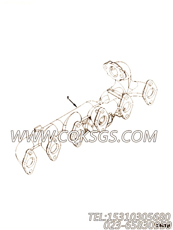 【排气歧管】康明斯CUMMINS柴油机的5273026 排气歧管