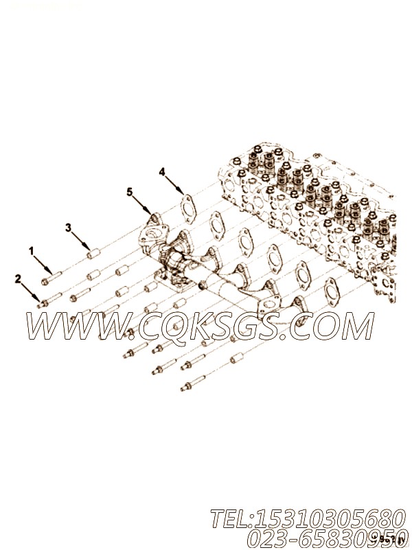 【排气歧管】康明斯CUMMINS柴油机的5272521 排气歧管