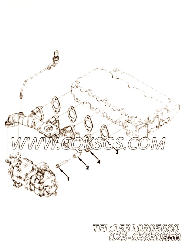 【排气歧管】康明斯CUMMINS柴油机的5285136 排气歧管