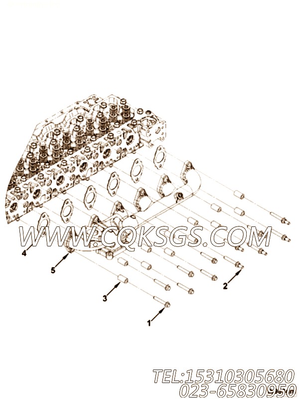 【排气歧管】康明斯CUMMINS柴油机的5273959 排气歧管