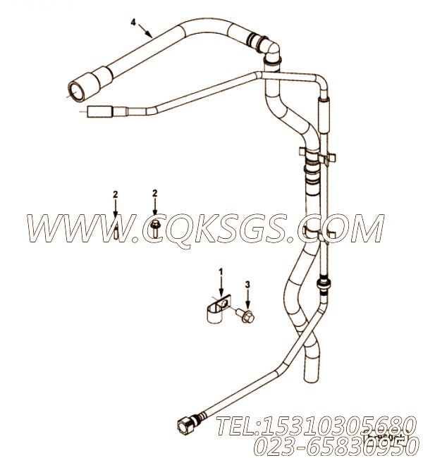 【机油引流管】康明斯CUMMINS柴油机的4992219 机油引流管