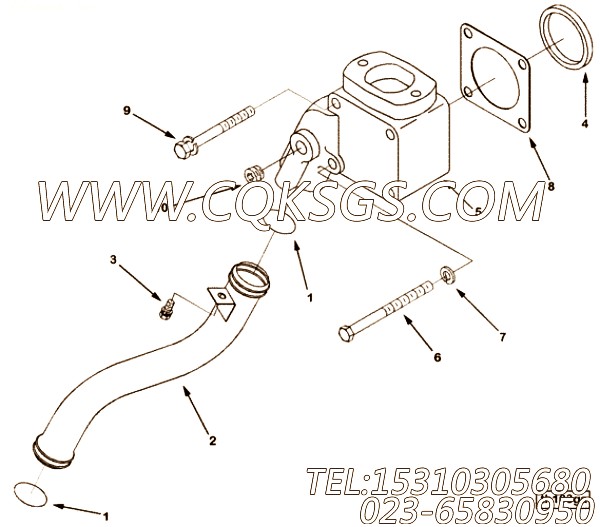 【恒温壳垫片】康明斯CUMMINS柴油机的70441 恒温壳垫片