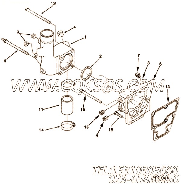 【卡箍】康明斯CUMMINS柴油机的3883736 卡箍