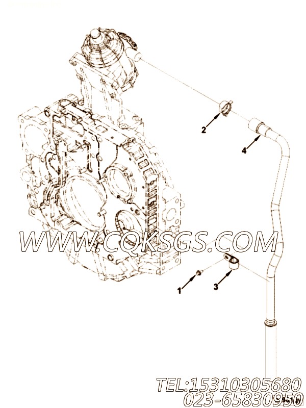 【换气管】康明斯CUMMINS柴油机的5285553 换气管