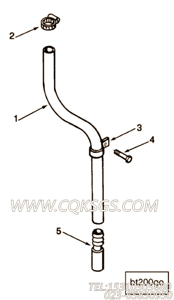 【软管】康明斯CUMMINS柴油机的3818137 软管