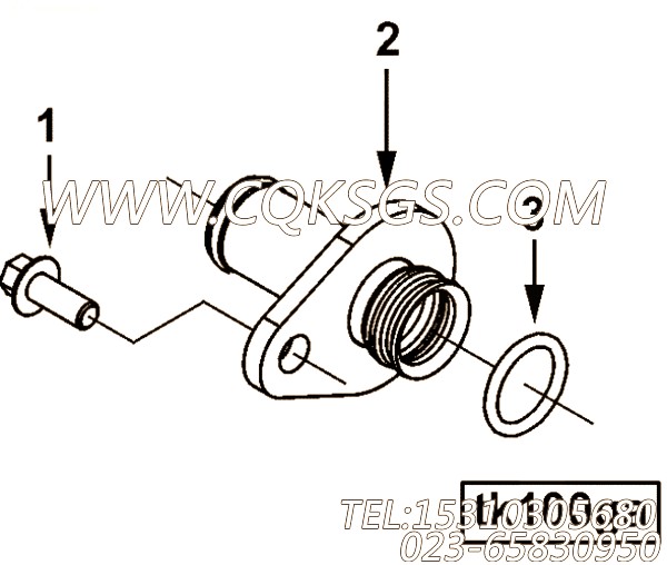 【出水口连接】康明斯CUMMINS柴油机的4965632 出水口连接